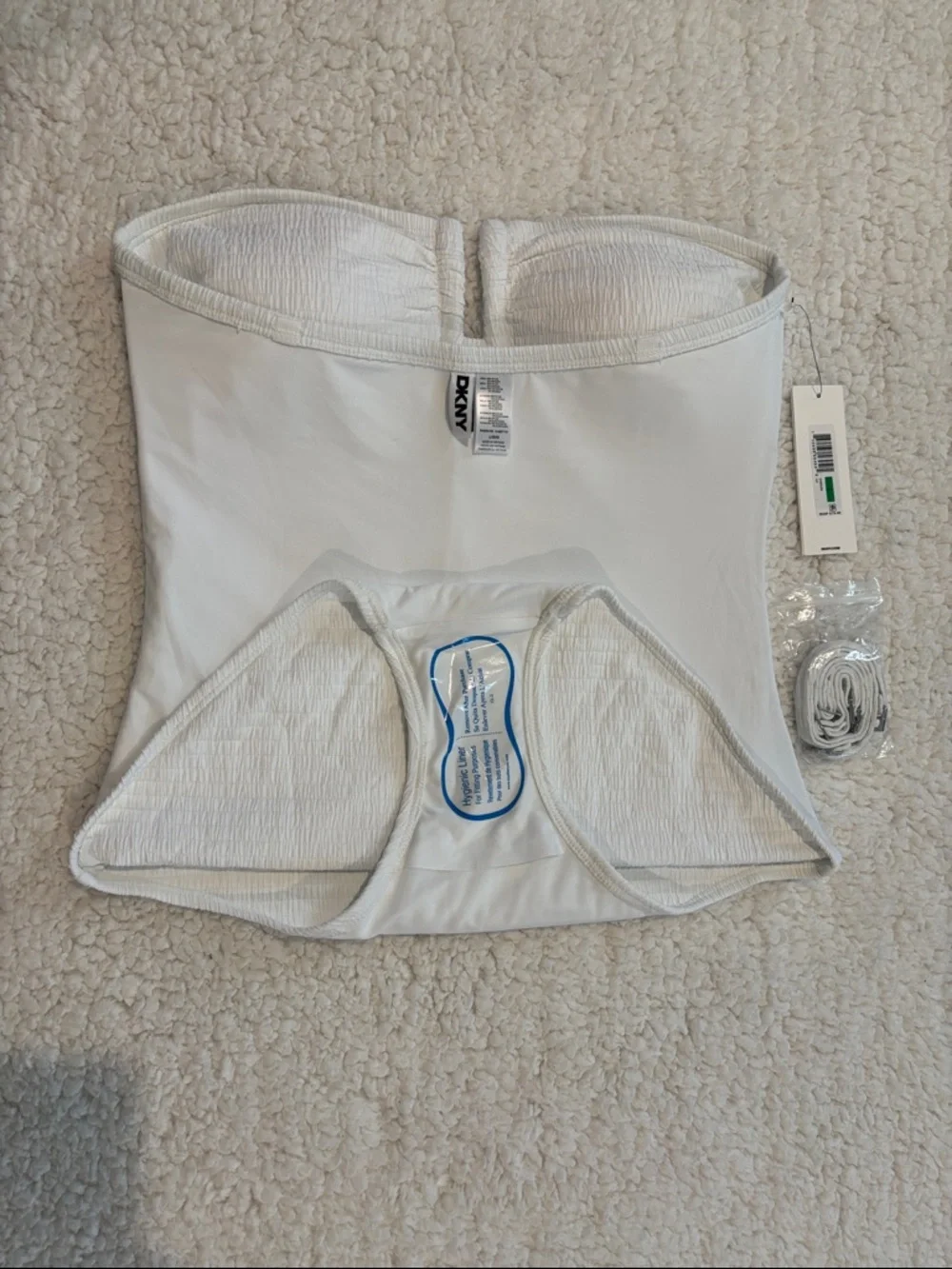 DKNY White Strapless One-Piece Swimsuit - Picture 4 of 4